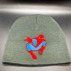 Gray Spider-Man patch beanie